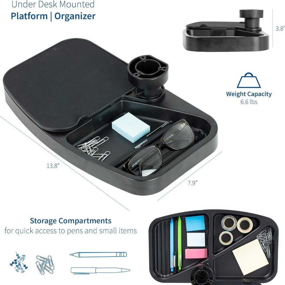 NOB Vivo Under Office desk storage drawer with mouse platform DESK-AC05M